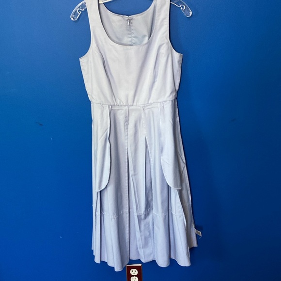 ANN TAYLOR Light Blue Cotton Sleeveless Dress Sz 4 - Picture 12 of 13
